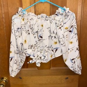 off the shoulder floral top